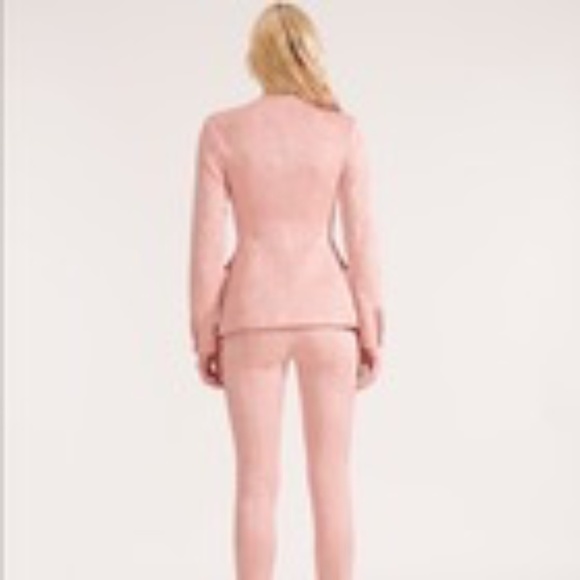 Veronica Beard Eris Moire Blush Textured Blazer Jacket Pink Size 10 - Picture 12 of 16
